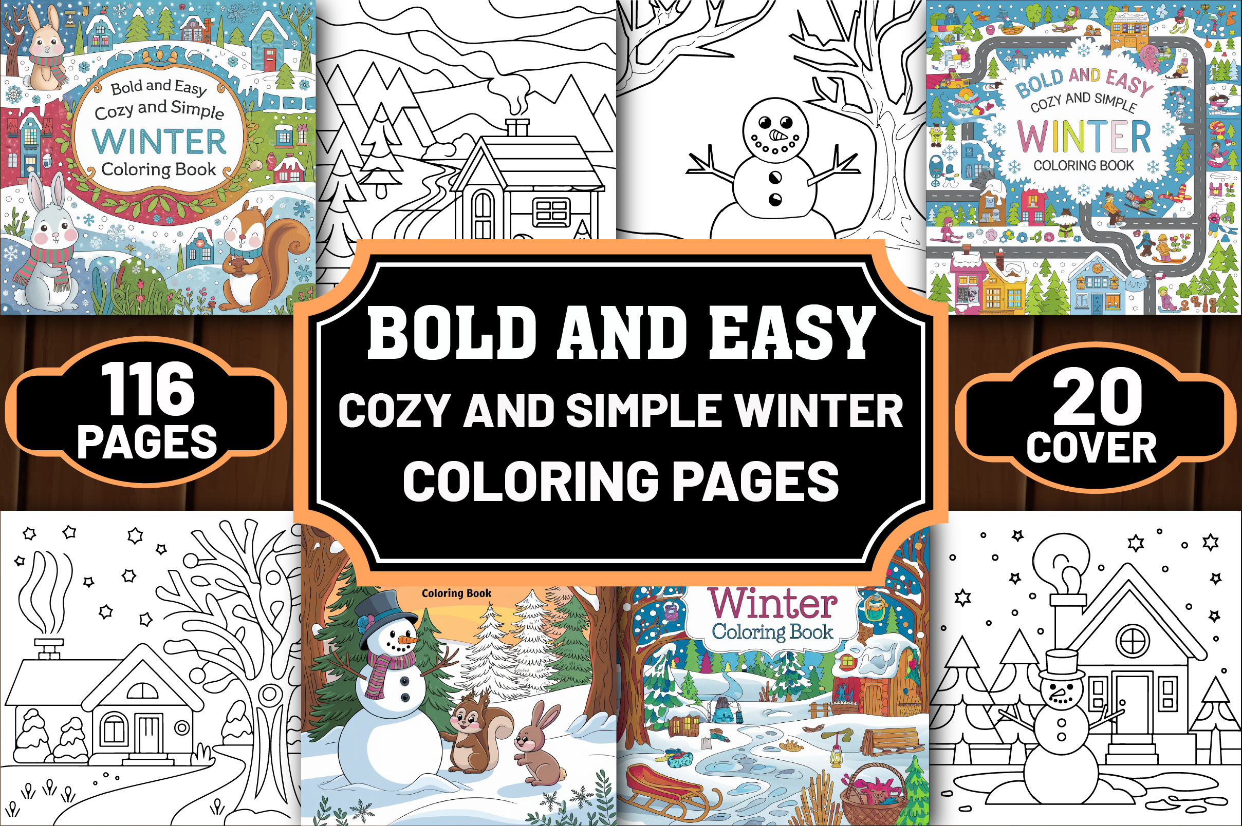 116 Cozy and Simple Winter Coloring Page