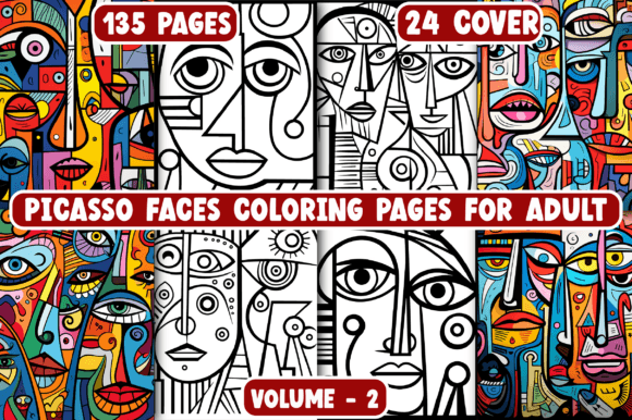 135 Picasso Faces Coloring Pages