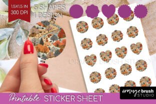 Autumn Forest Printable Sticker Sheet Graphic by Orange Brush Studio ...