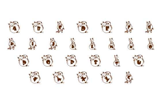 Cat Ornaments Font - Preview 1