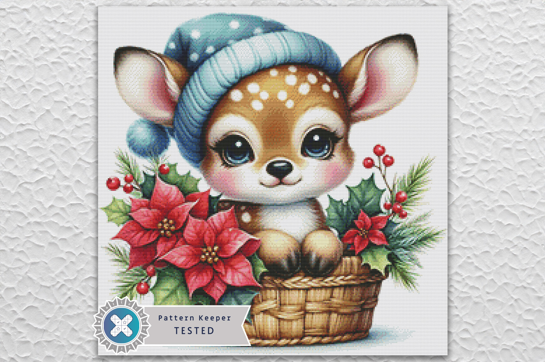 Christmas Baby Reindeer Cross Stitch PDF