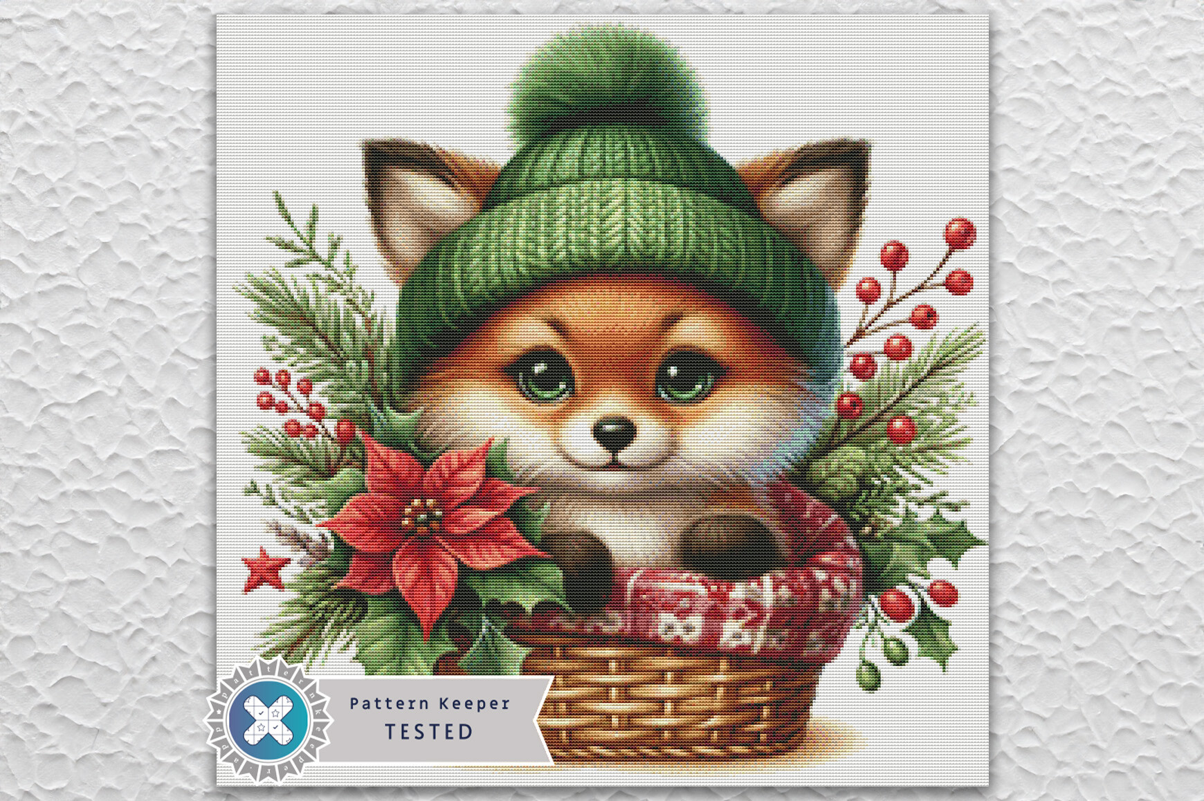 Christmas Fox Cross Stitch Pattern PDF
