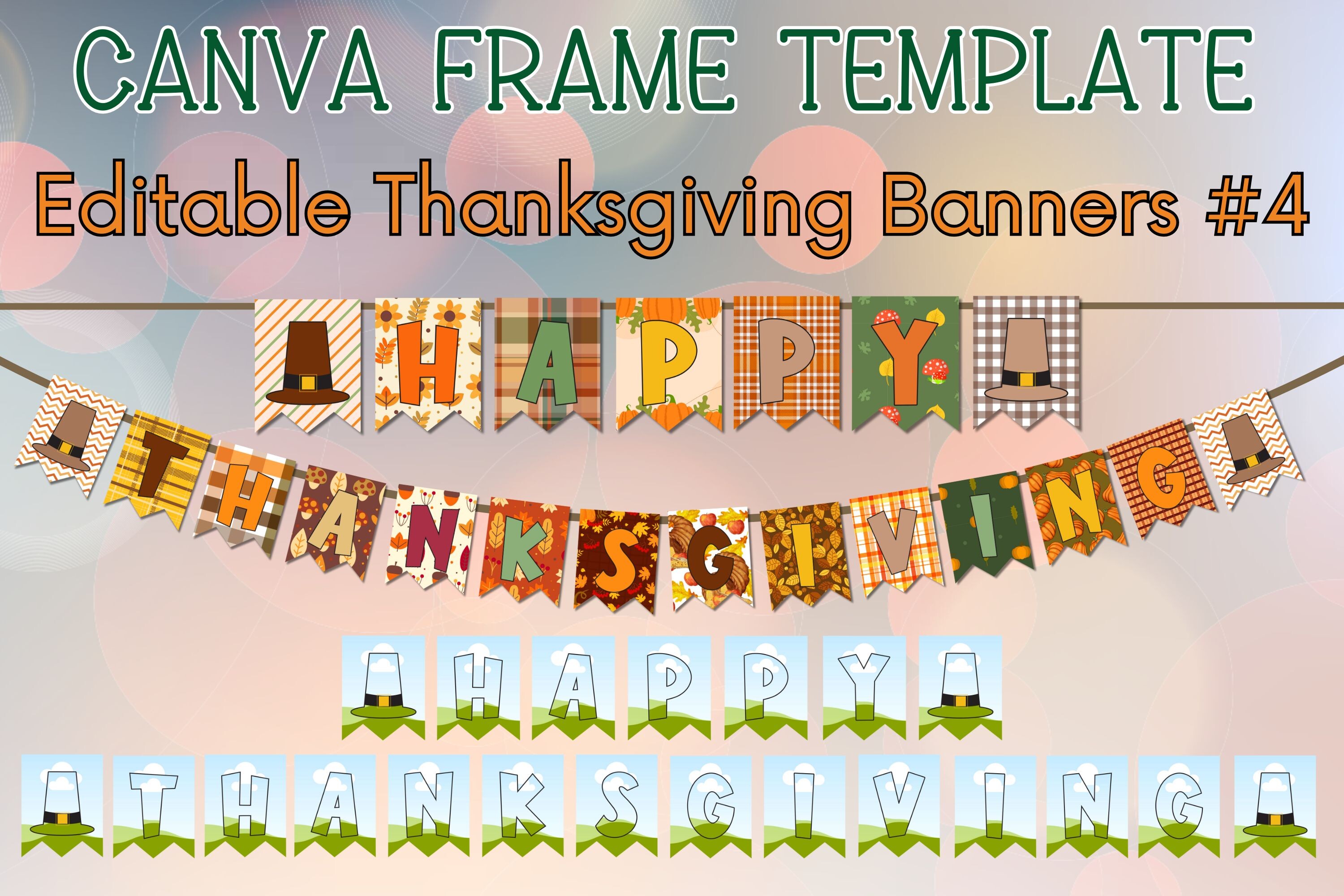 Editable Thanksgiving Banner #4 - CANVA Graphic by Adalin Digital ...