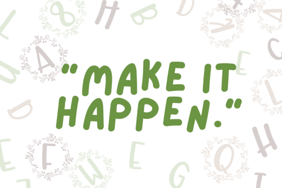 Garland Spring Font PNG with transparent background - Preview 2