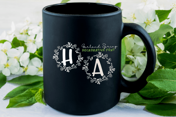 Garland Spring Font PNG with transparent background - Preview 5