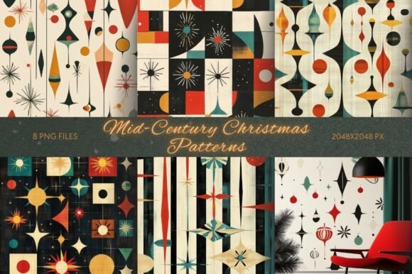 Mid-Century Christmas Patterns