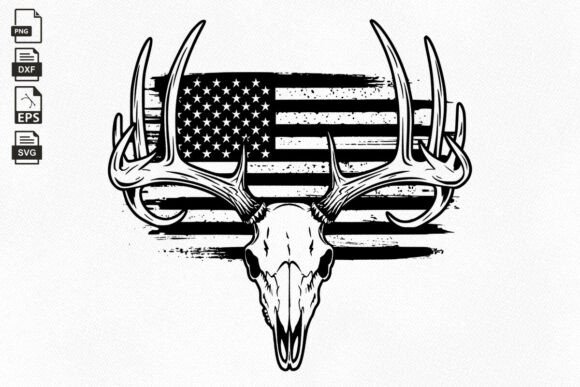 US Deer Hunting Svg , Deer Antler Svg