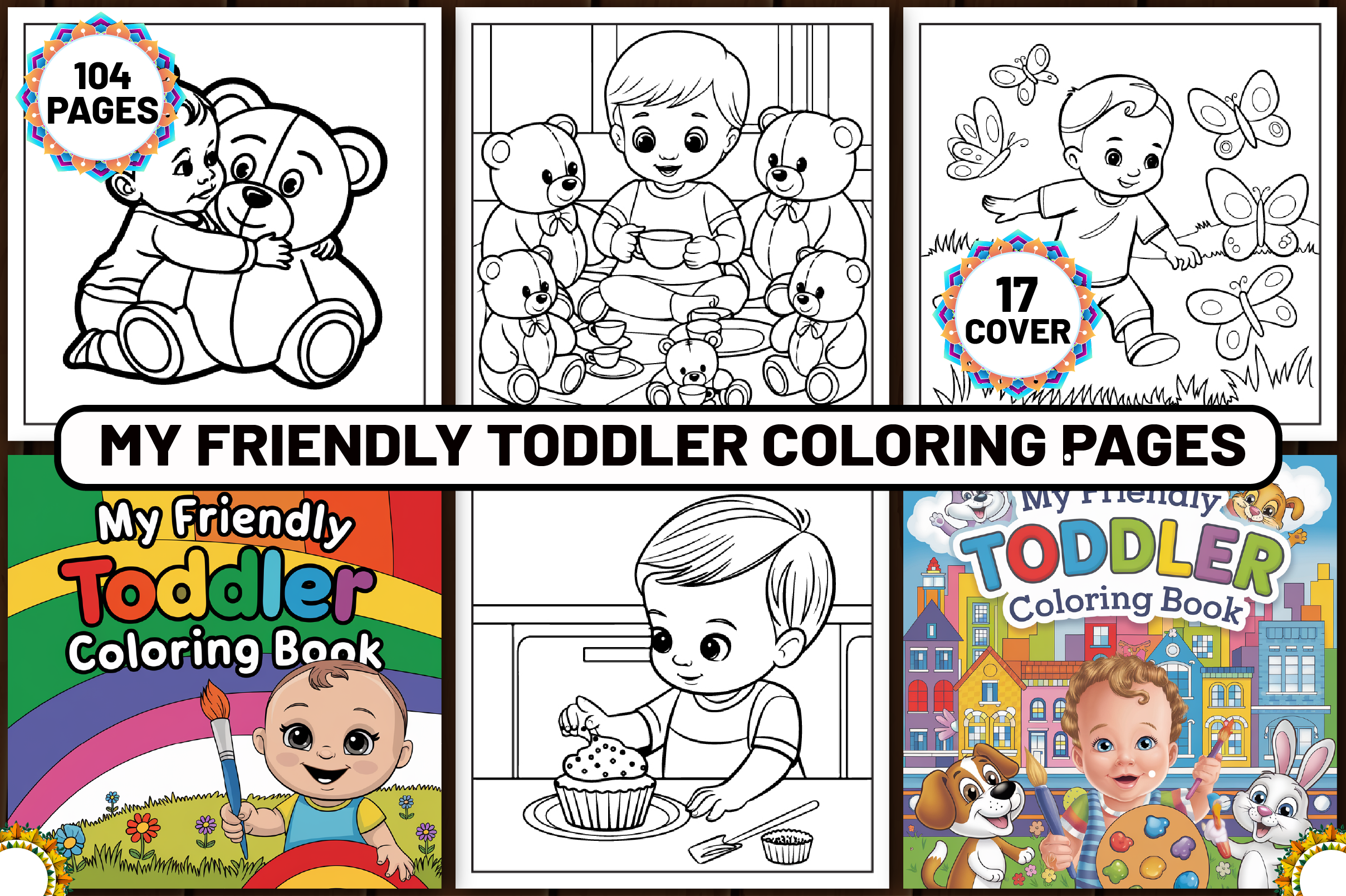 104 My Friendly Toddler Coloring Pages
