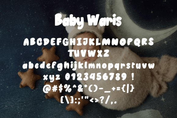 Baby Waris Font PNG with transparent background - Preview 1
