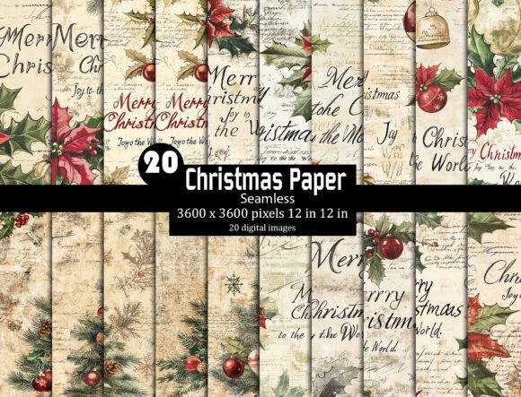 Christmas Carols in a Rustic Background Graphic Backgrounds By Attractions Artist
