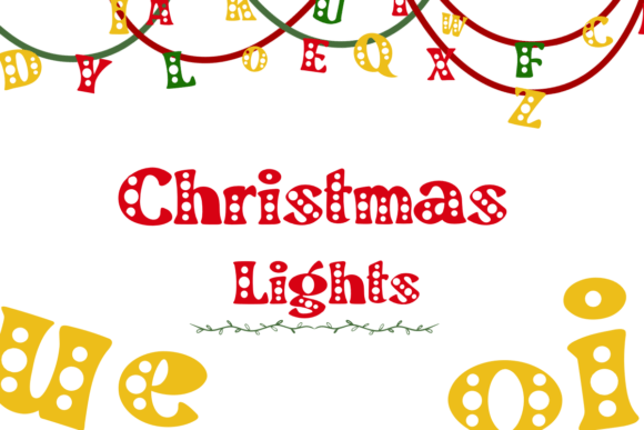 Christmas Lights Font - Preview 1