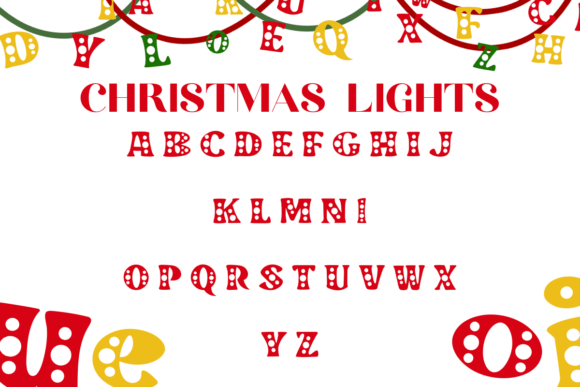 Christmas Lights Font - Preview 2