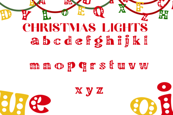 Christmas Lights Font - Preview 3