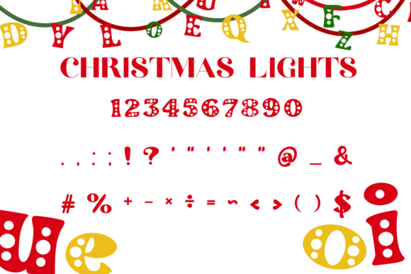 Christmas Lights Font - Preview 4