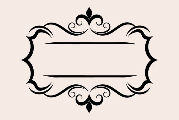 Elegant Scroll Frame with Ribbon Banner