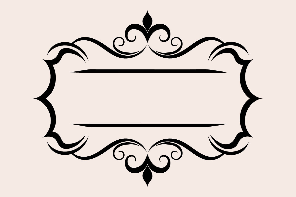 Elegant Scroll Frame with Ribbon Banner