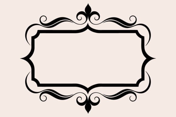 Elegant Scroll Frame with Ribbon Banner