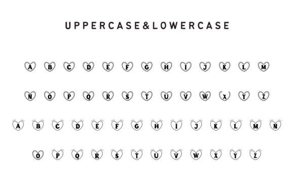 Heart Letter Font - Preview 4