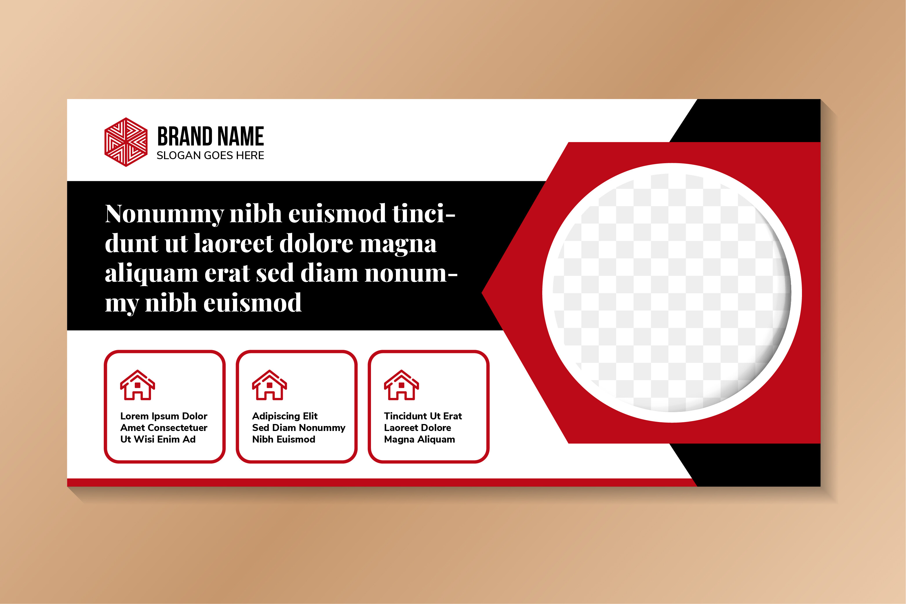 Hexagon Circle Horizontal Banner Graphic by noory.shopper · Creative ...