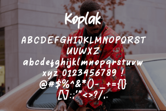 Koplak Font PNG with transparent background - Preview 1