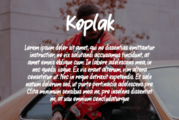 Koplak Font PNG with transparent background - Preview 2