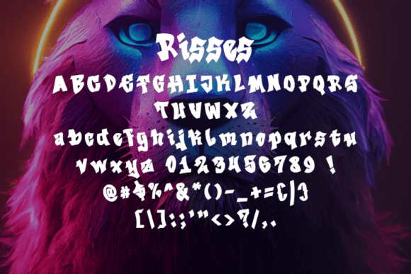 Risses Font PNG with transparent background - Preview 1