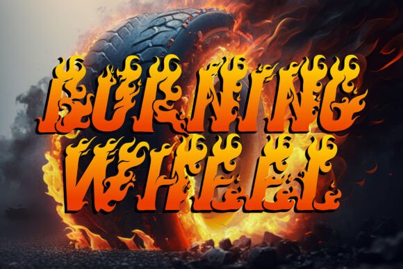 Seven Flame Font PNG with transparent background - Preview 2