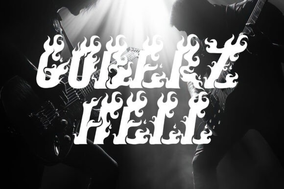 Seven Flame Font PNG with transparent background - Preview 5