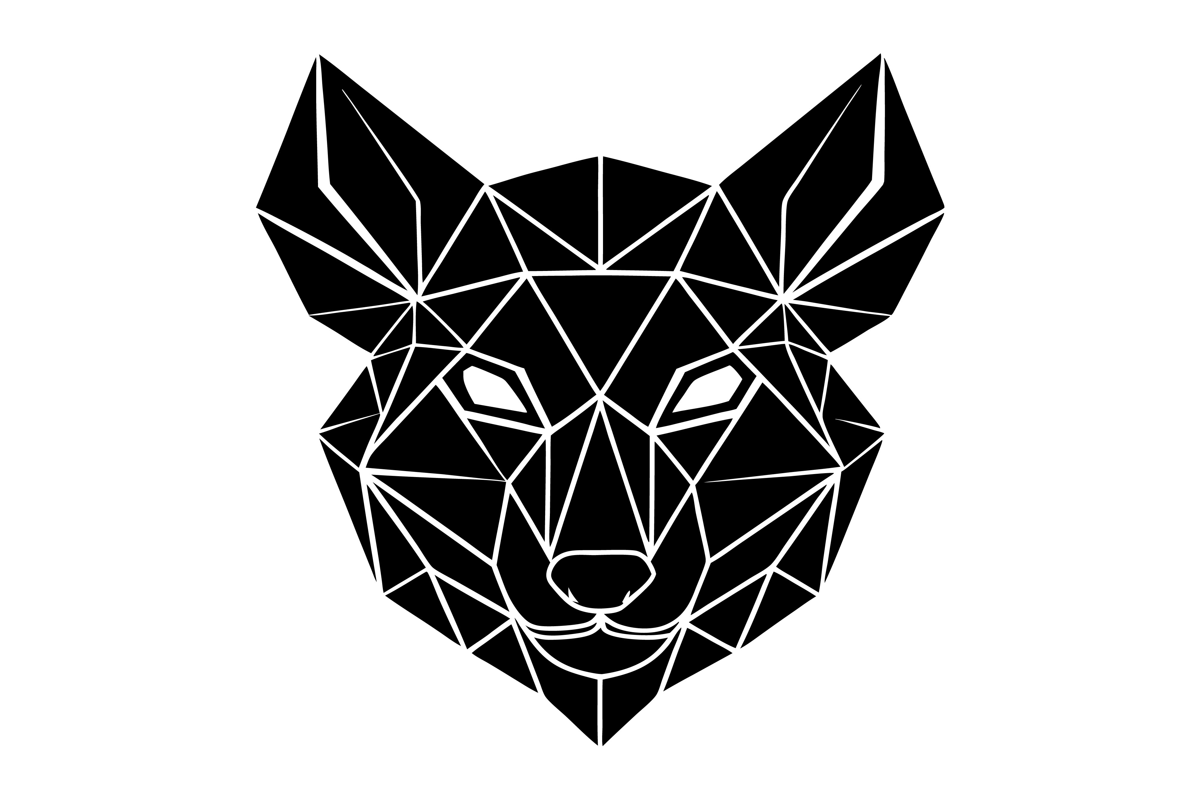 Abstract Triangular Wolf Head Icon. Graphic by M.k Graphics Store ...