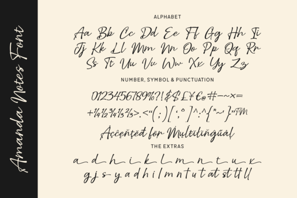 Amanda Notes Font - Preview 2