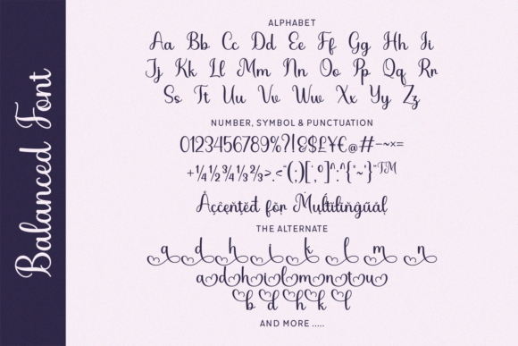 Balanced Font PNG with transparent background - Preview 1