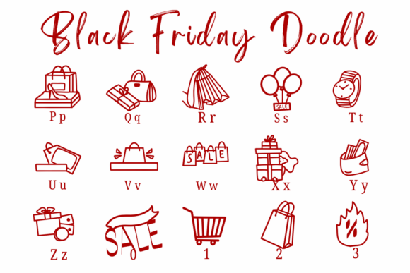 Black Friday Doodle Font - Preview 2