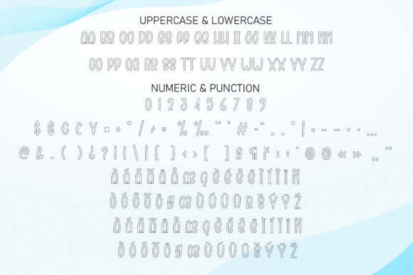Blue Seamless Font - Preview 6