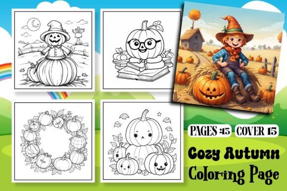 Bold and Easy Cozy Autumn Coloring Pages