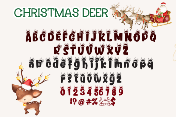 Christmas Deer Font - Preview 1