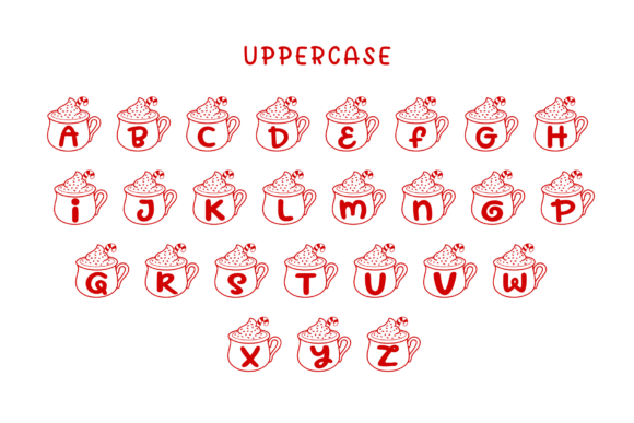 Christmas Mug Font PNG with transparent background - Preview 1
