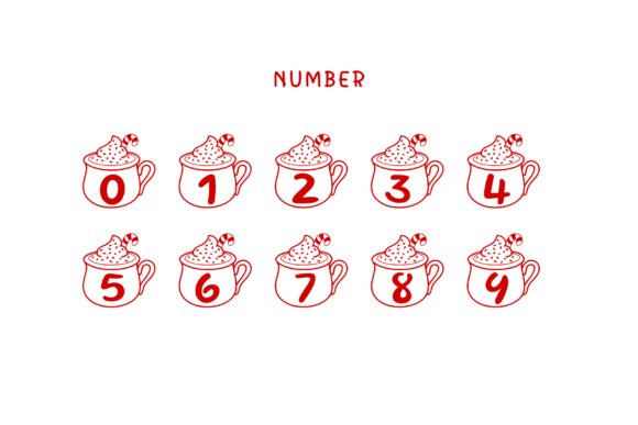 Christmas Mug Font PNG with transparent background - Preview 3