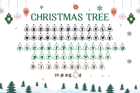 Christmas Tree Font - Preview 1
