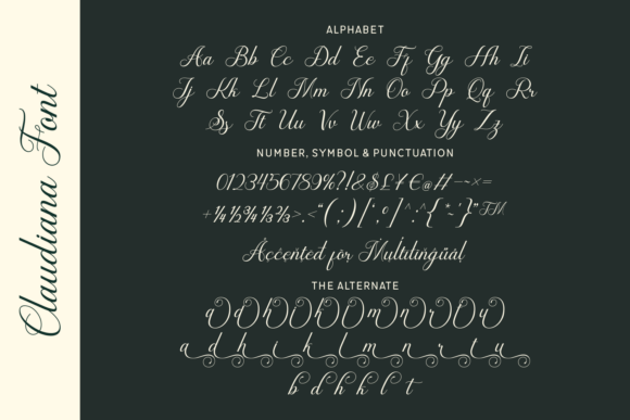 Claudiana Font PNG with transparent background - Preview 2
