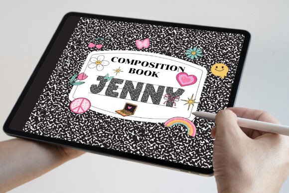 Composition Book Pattern Font - Preview 4