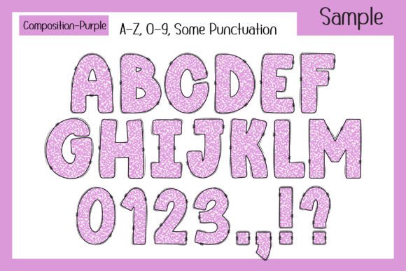 Composition Book Pattern Pastel Font - Preview 6