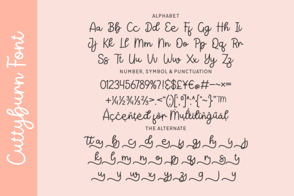 Cuttyburn Font - Preview 1
