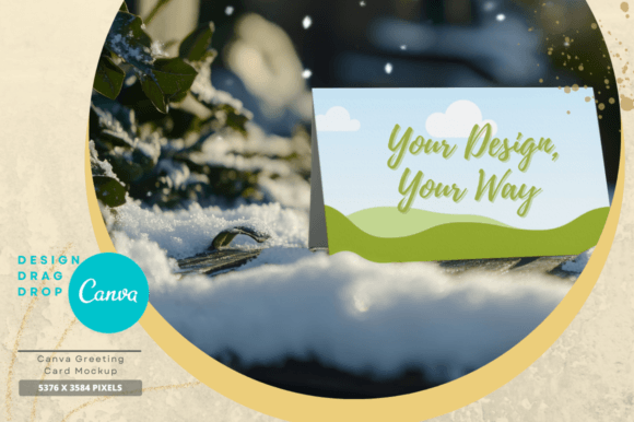 Easy-Edit Canva Greeting Card Mockup 220 Graphic Greeting Cards By stylity