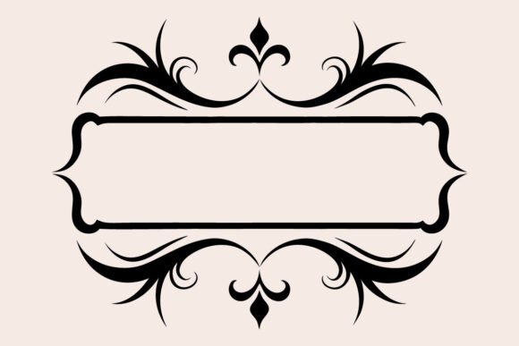 Elegant Scroll Frame with Ribbon Banner