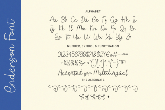 Enderson Font PNG with transparent background - Preview 1