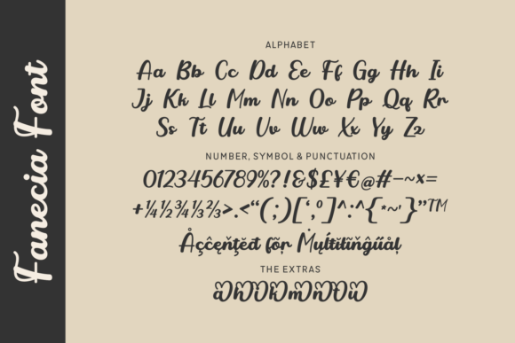 Fanecia Font PNG with transparent background - Preview 2