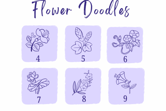 Flower Doodles Font Font - Preview 3