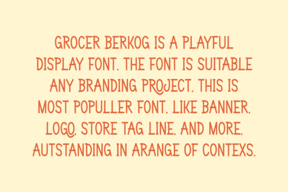 Grocer Berkog Font PNG with transparent background - Preview 3
