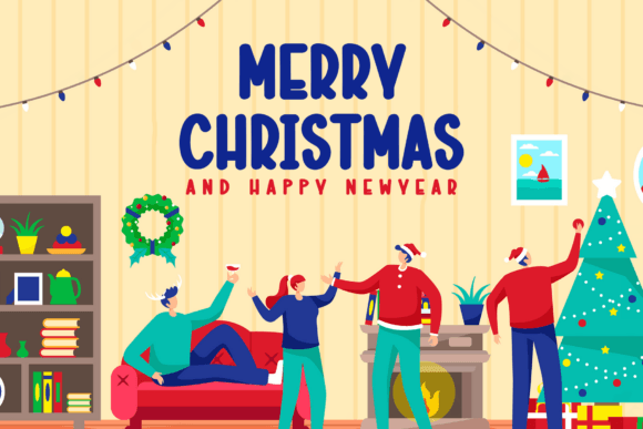 Homestay Christmas Font PNG with transparent background - Preview 1