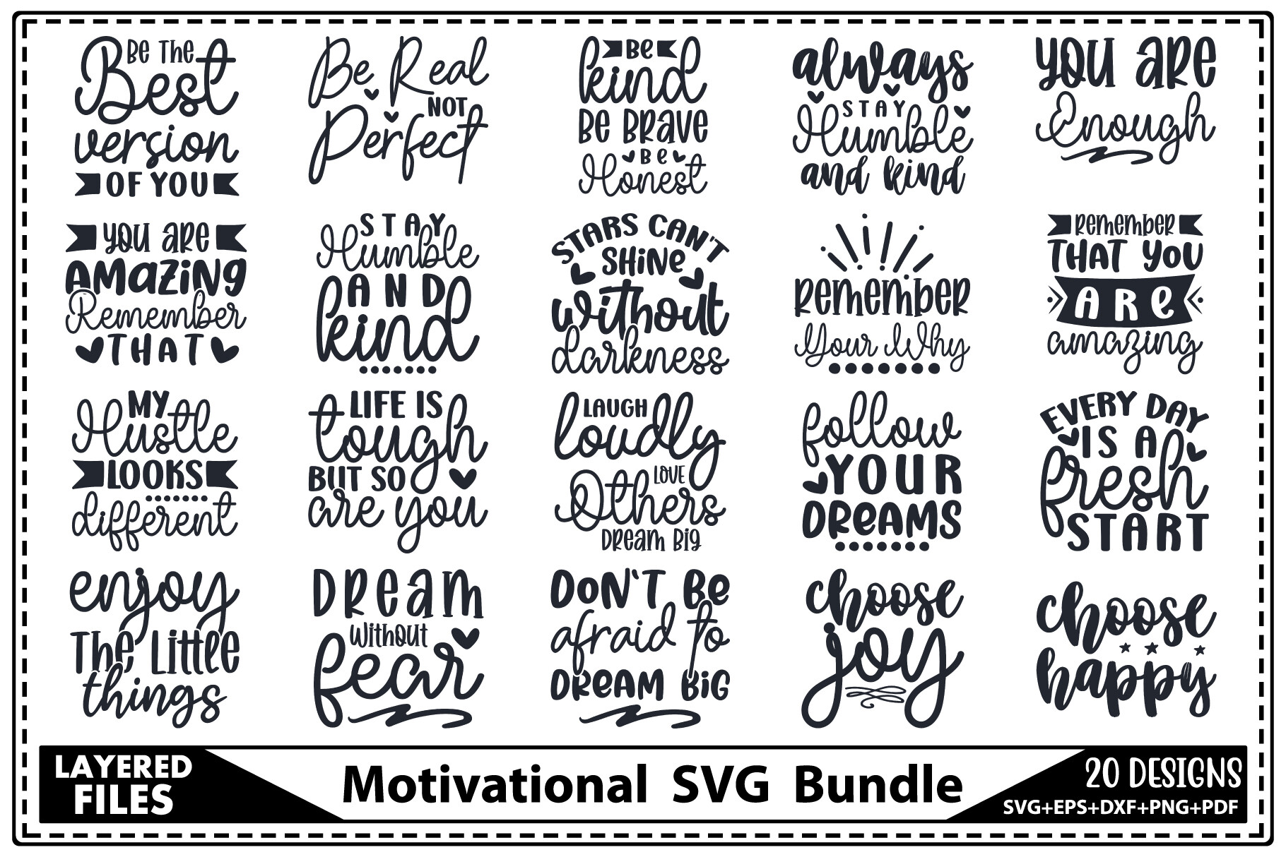 Motivational SVG Bundle Graphic by Dixie Rose2004 · Creative Fabrica